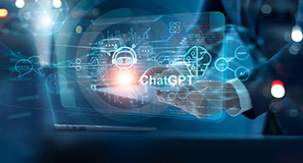 Chat GPT. Ai chat bot communicate and interact to businessman provide smart data in natural human like text.Artificial intelligence system assist human decision making best solution to accomplish task